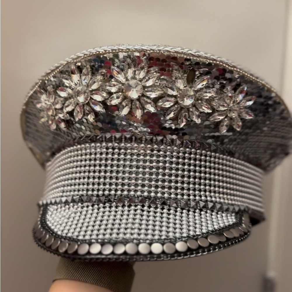 Captain rhinestones hat